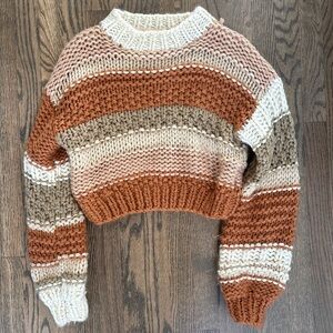 Boutique Knit Cropped Sweater